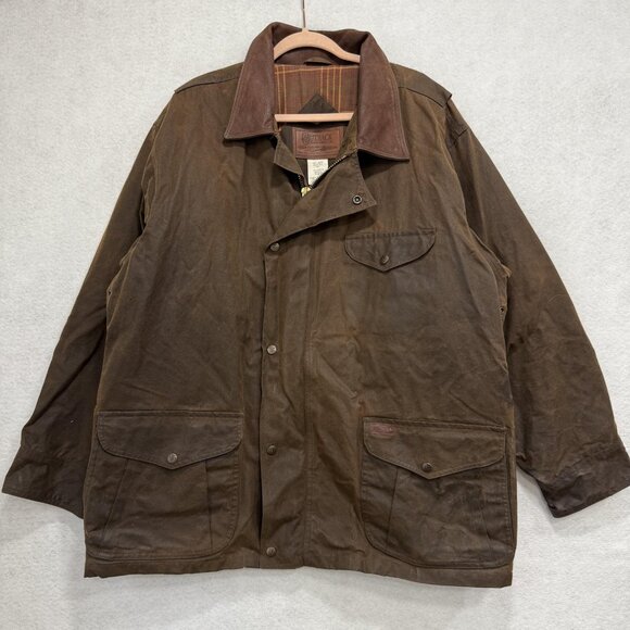 Outback Trading Trail Jacket Mens XL Waxed Canvas Field Coat Outdoor Hunting - Picture 1 of 11